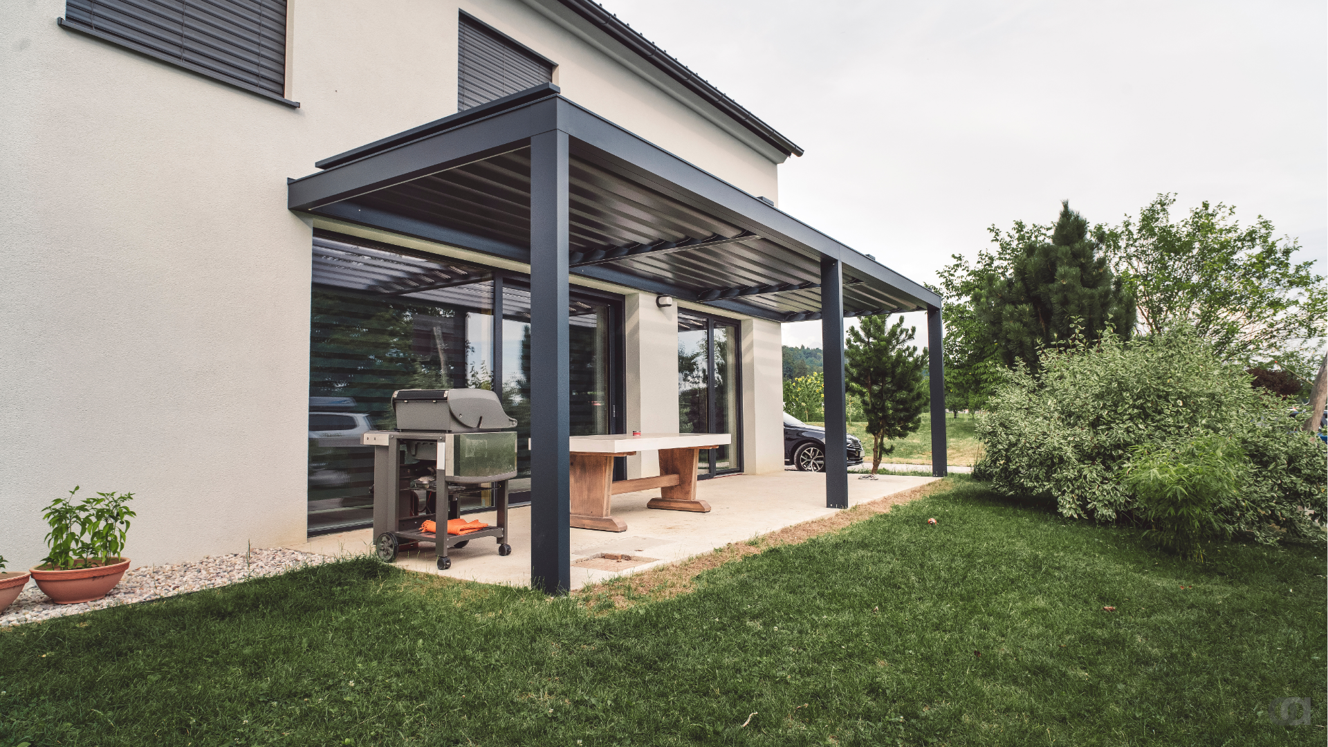 aluminijska pergola vrt